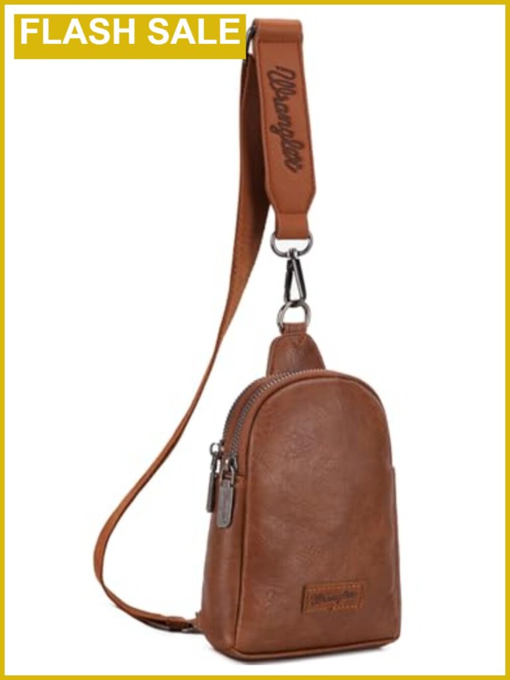 Wrangler Small Sling Bag for Women PU Leather Crossbody Purse Fanny Pack